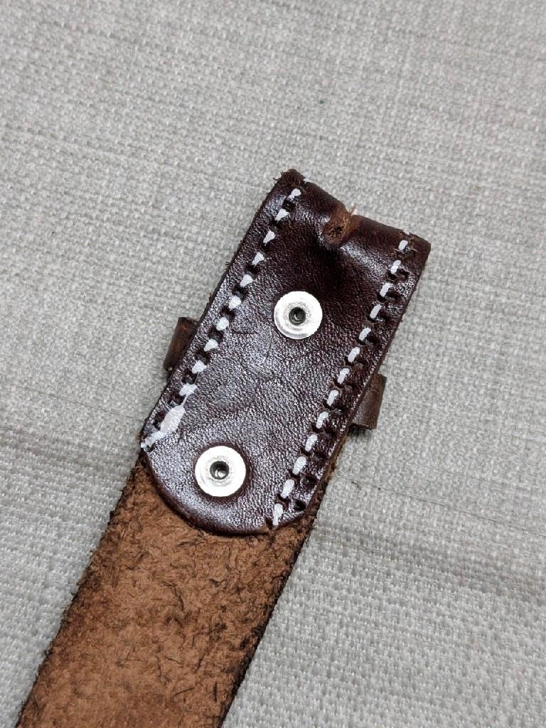 vintage TOOLED buckle belt WESTERN handcrafted 34 cowhide  display picture 2