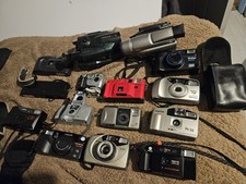 Joblot Of 13 film Cameras And 2 Camcorders Most Are For Parts See Description