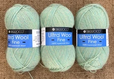 lot of 3 skeins light green 53161 Berroco Ultra Wool yarn, Fine 100% Superwash