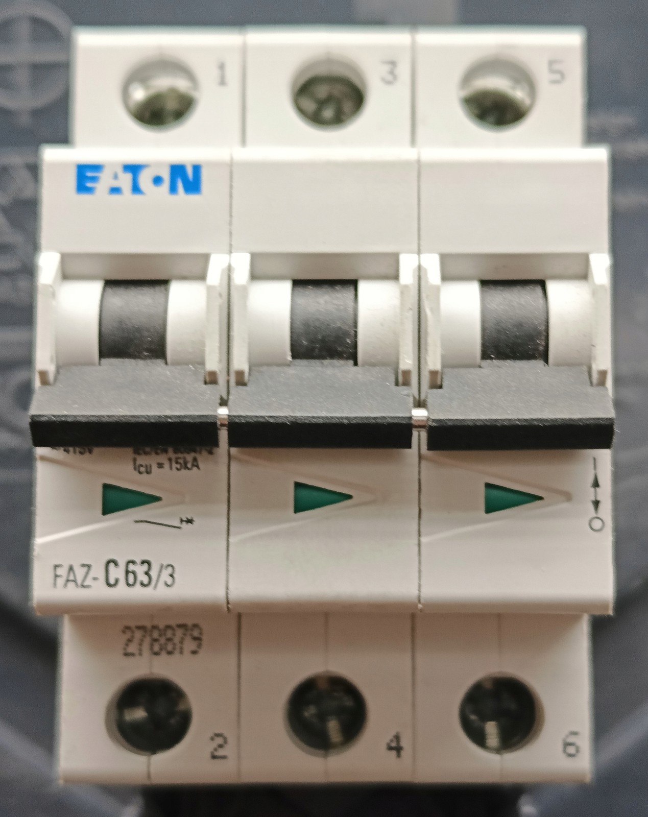 Eaton 278879 FAZ-C63/3 63A Overcurrent Switch 3 Pole