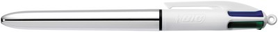 BIC Druckkugelschreiber 4 Colours Shine, 0,32 mm, silber