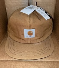 VINTAGE Carhartt A15 BRN Quilted Flannel Lined Ear Flap Hat NOS USA MADE Cap
