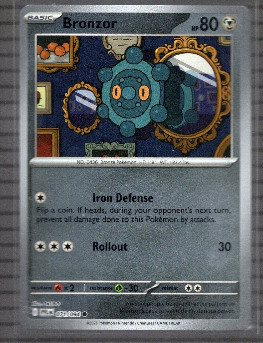 Bronzor 071/094 Phantasmal Flames Reverse Holo - NM