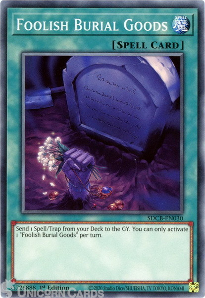 SDCB-EN030 Foolish Burial Goods :: Common 1st Edition Mint YuGiOh Card