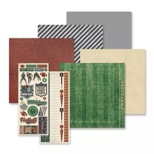Creative Memories Theme Pack: "Gridiron" 12x12 Football Paper  Stickers