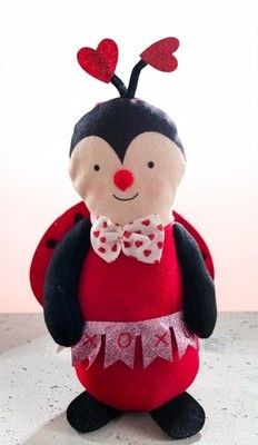 Stuffed Fabric Character, 10 in Lady Bug. XOXO Next Day Shipping