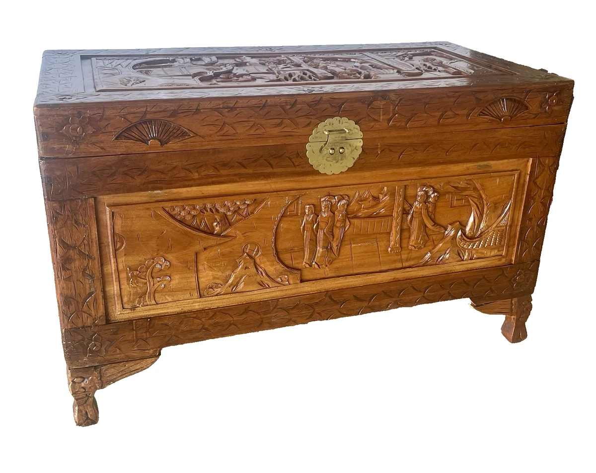 木制老式原创中国箱子| eBay