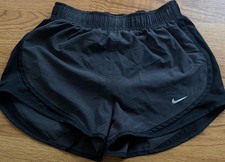 Nike Women s Black Athletic Running Shorts Drawstring Lightweight 3" Inseam
