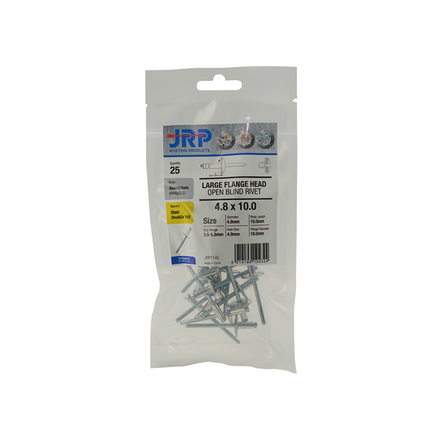 Jrp Riveting Products 4.8 x 14mm Rivets - Bag of 25 -
