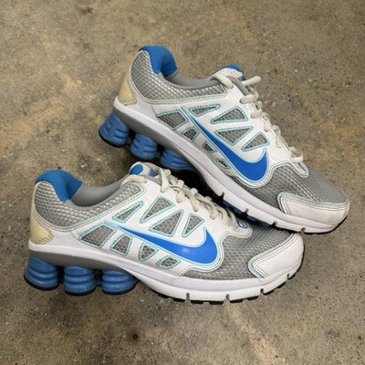 Nike Shox Qualify 2 Womens Size 6.5 Gray White Blue Running Shoes Sneakers
