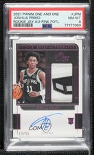 2021 Panini One and One Rookie Jersey FOTL Pink 9/15 Joshua Primo PSA 8 Auto dq2