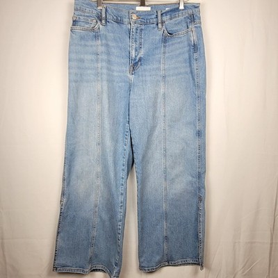 Frame Le Pixie Slim Palazzo High Rise Jeans Women s 30 Gloomy Skies Boho Light