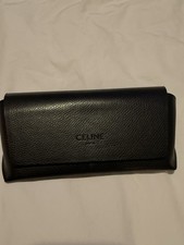 Celine Paris Sunglasses Eyeglasses Medium Soft Leather Case Black Designer F8 