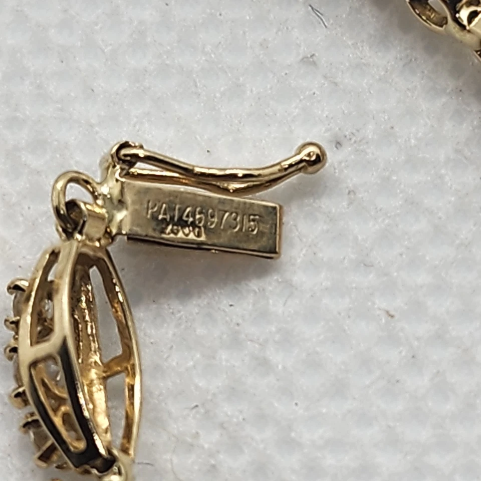 Diaminique DQCZ Tennis Bracelet 14k QVC Vintage - Image 4 of 4