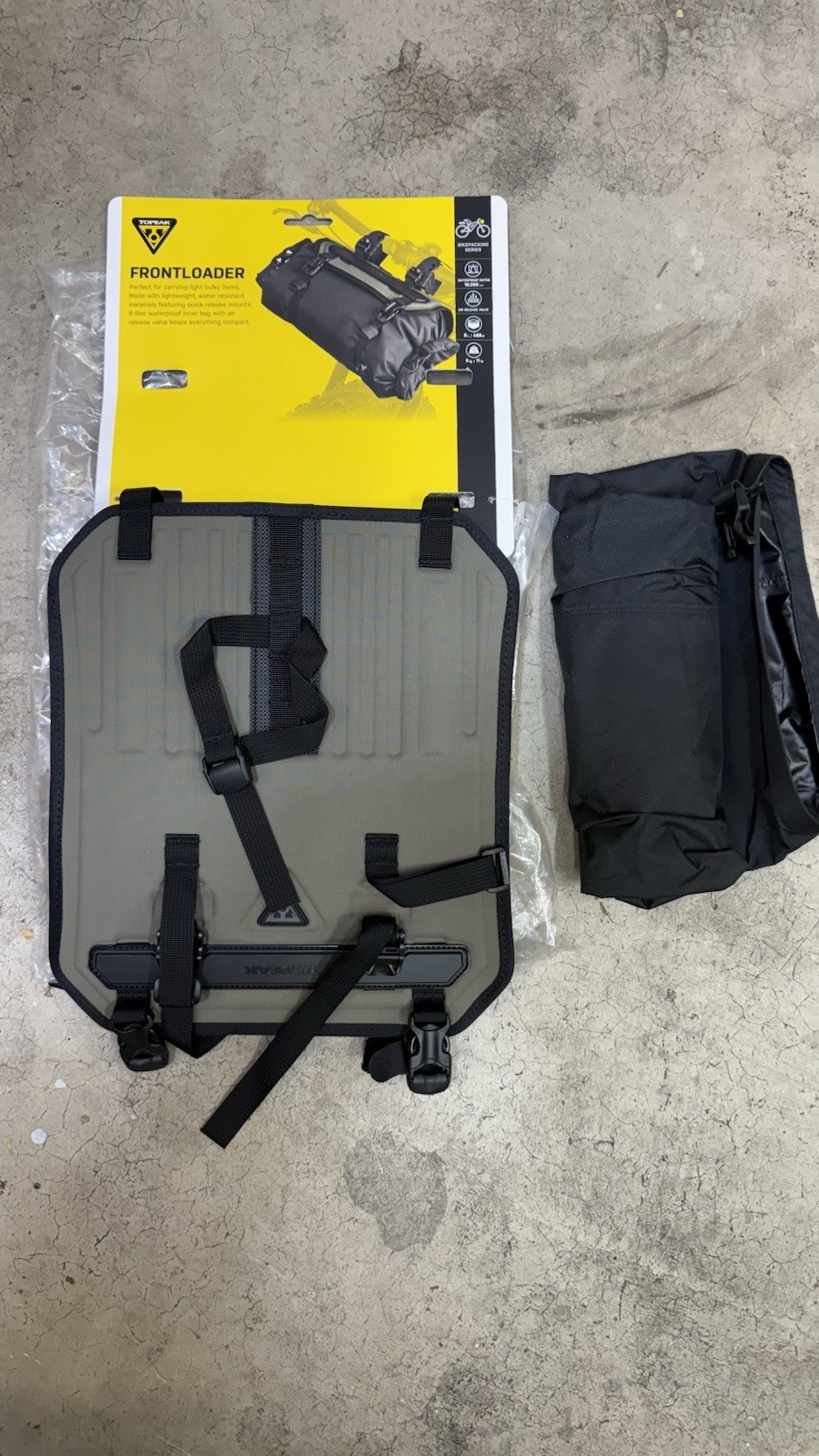 Topeak Front Loader Handlebar Bag Green or Black 8.0L