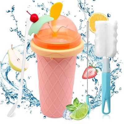 Silikon Squeeze Cup Slushy Maker Eiscreme Becher Selfmade Kinder Erwachsene