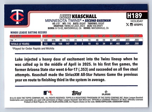 2025 Topps Holiday Base  # H 1 - H 200  - PICK YOUR CARDS - 第 304/318 張圖片