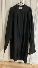 black graduation gown and cap