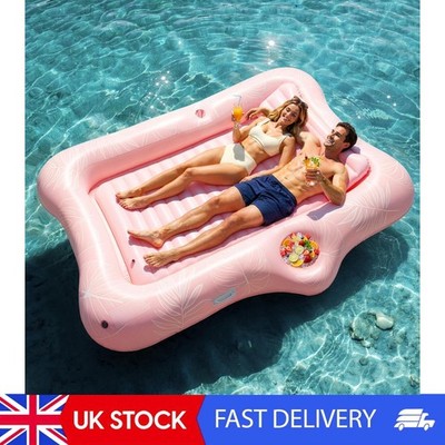 Aufblasbare Poolschwimmer, Sonnenpoolliege mit Kopfstütze & Getränkehalter, extra