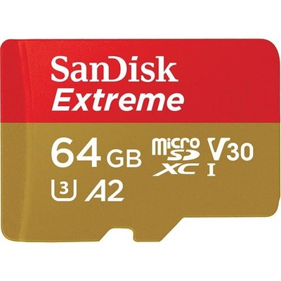 SanDisk microSDXC Extreme 64GB (R170MB/s) Cams&Drones, + Ad., 1 Jahr R #1907443