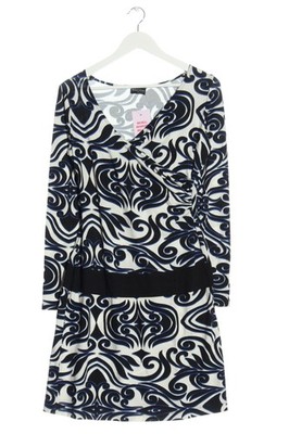 EXPRESSO Langarmkleid Damen Kleid Gr. DE 38 schwarz-blau-weiß Elegant