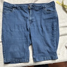 denim 24/7 Bermuda Shorts Women s Size 16w Bl...