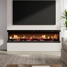 Electric Fireplace Panoramic Media Fire 40-72in Wall Insert LED Fireplace Heater