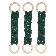 3 Pcs Kitchen Dish Towel Holder, Hanging Kitchen Towels for Oven, Dark Green