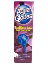 Aqua Globe Hand Blown Glass Watering Bulb Waters Your Plants Green Color New