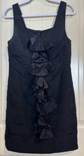 Alice + Olivia silk Ruffle bow tiered pleated Party Wedding Dinner Dress M