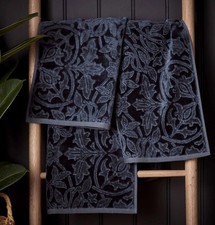 Image of William Morris & Co St James Towels in Blue - Hand / Bath Towel or Bath Sheet