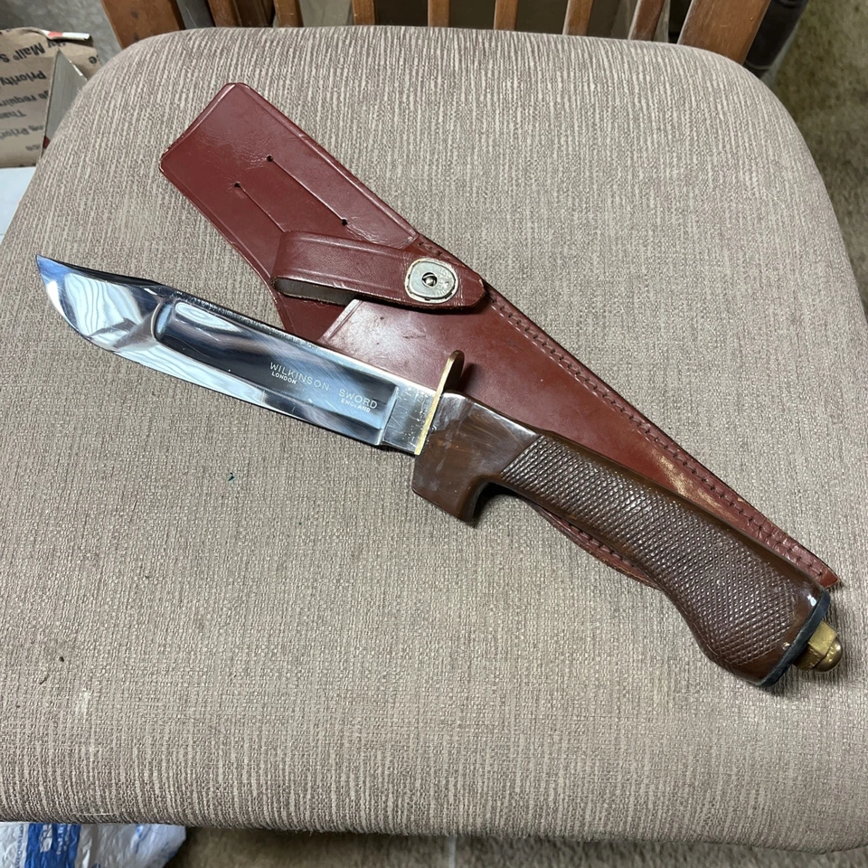 RARE, Vintage, NM, Wilkinson Sword, Unused, RJH Jungle Knife, Orig Sheath - Image 2 of 4