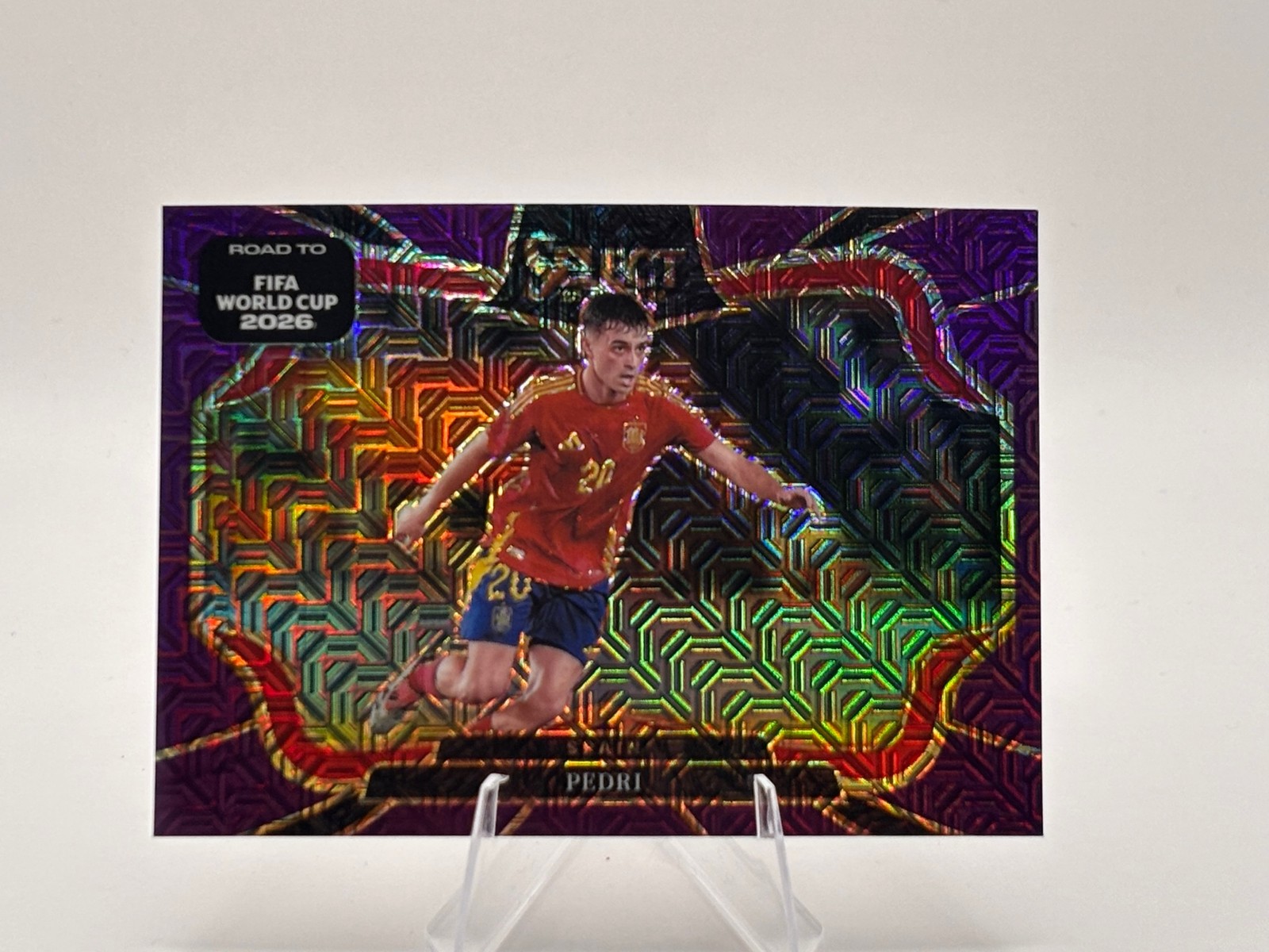 2025-26 Panini Select Road to FIFA World Cup #247 Pedri Purple Mojo