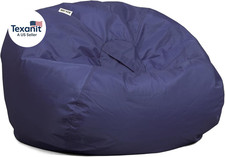 Classic Bean Bag Chair, Navy Smartmax, Durable Polyester Nylon Blend, 2 Feet Rou