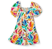 Tabitha Brown Target Puff Sleeve Dress Linen Blend Womens XS