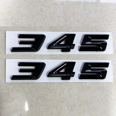 2x Gloss black 345 Emblems Side Fender Badge 3D for 345 5.7L Engine