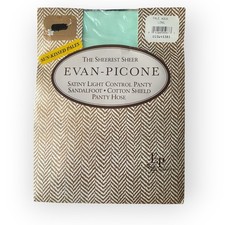 Vintage Evan Picone Pantyhose Nylons Sheer Pale Aqua Sz Long New In Package