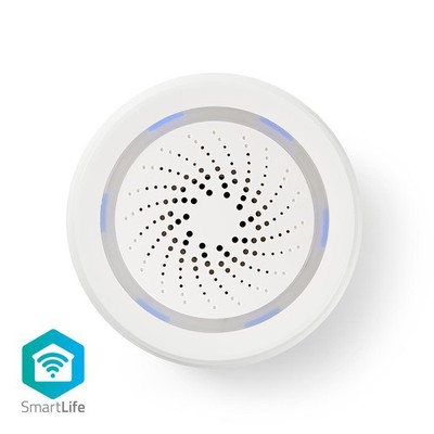 Smartlife Smart Sirene Alarm Türklingel WLAN mit Smartphone steuerbar weiß LED