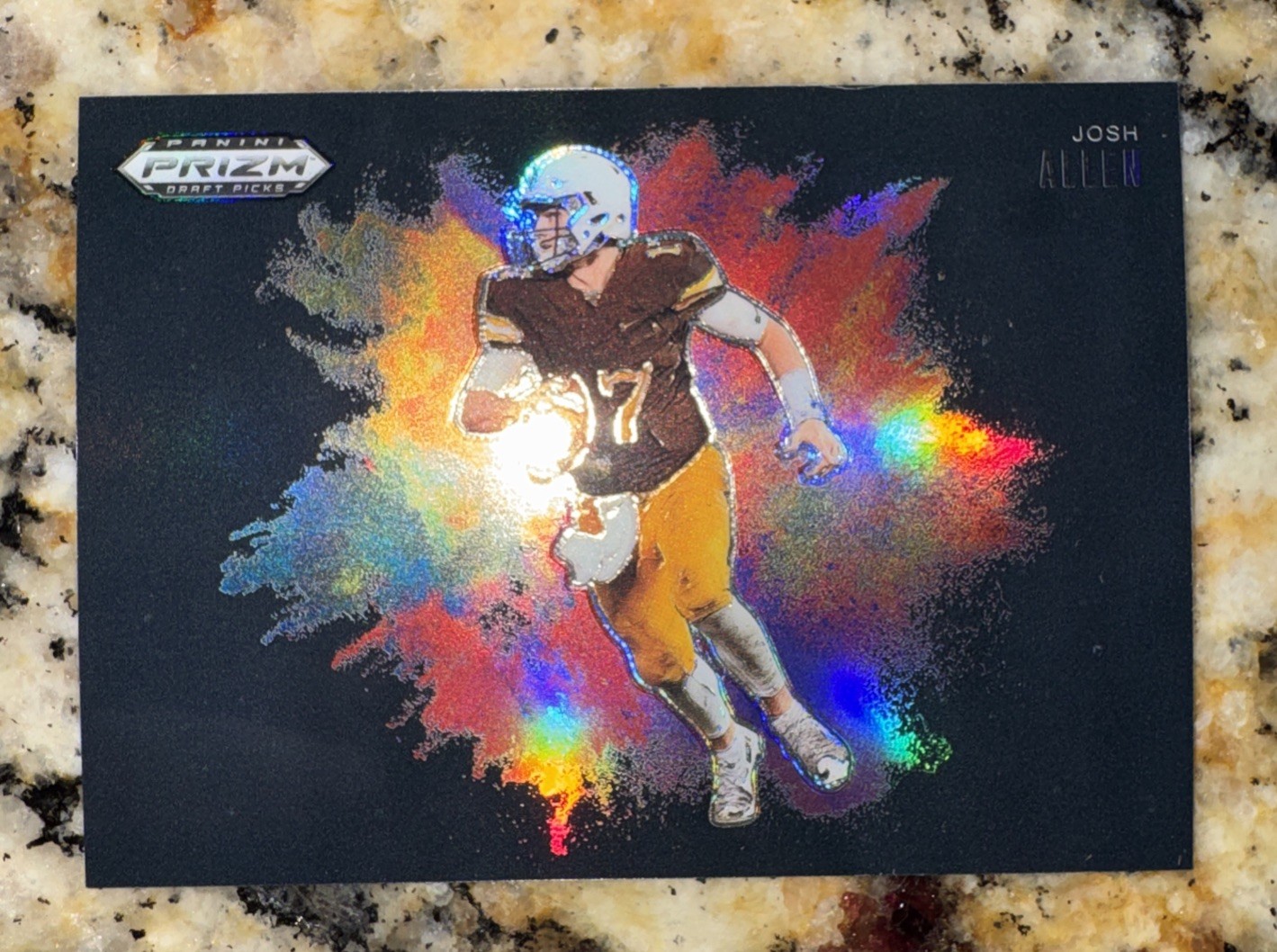 Panini 2025 Prizm Draft Picks Josh Allen Color Blast Insert #25 Wyoming Cowboys