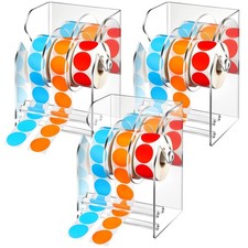 3 Pcs Adjustable Label Dispenser 3 Disks Sticker Roll Holder Sticker Dispense...
