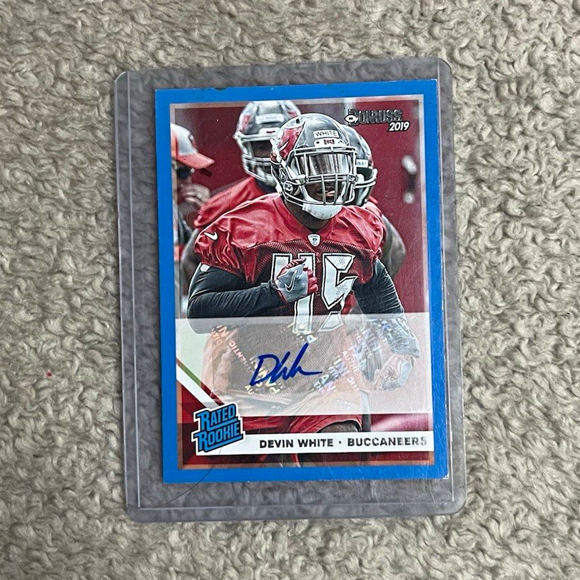 2019 Panini Donruss Rated Rookie Autograph Devin White #342 Buccaneers