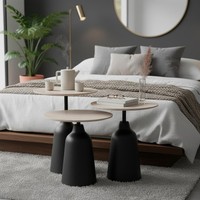 Couchtische Beistelltische Elegant Stilvoll Schwarz Braun Holz Neu