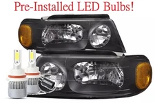  HOLIDAY RAMBLER VACATIONER 2002 2003 PAIR BLACK HEADLIGHTS HEAD LIGHTS LAMPS RV