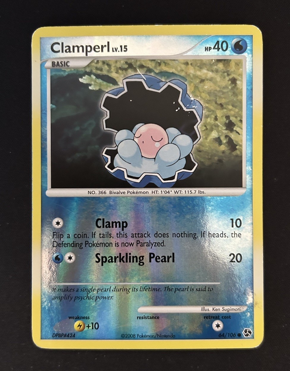 Pokémon TCG Singles: Clamperl #64 | Great Encounters Reverse Holo