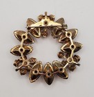 Vintage Demi-parure Brooch Earrings Red Pink Satin Marquise Stones Swedge Prongs — photo 10