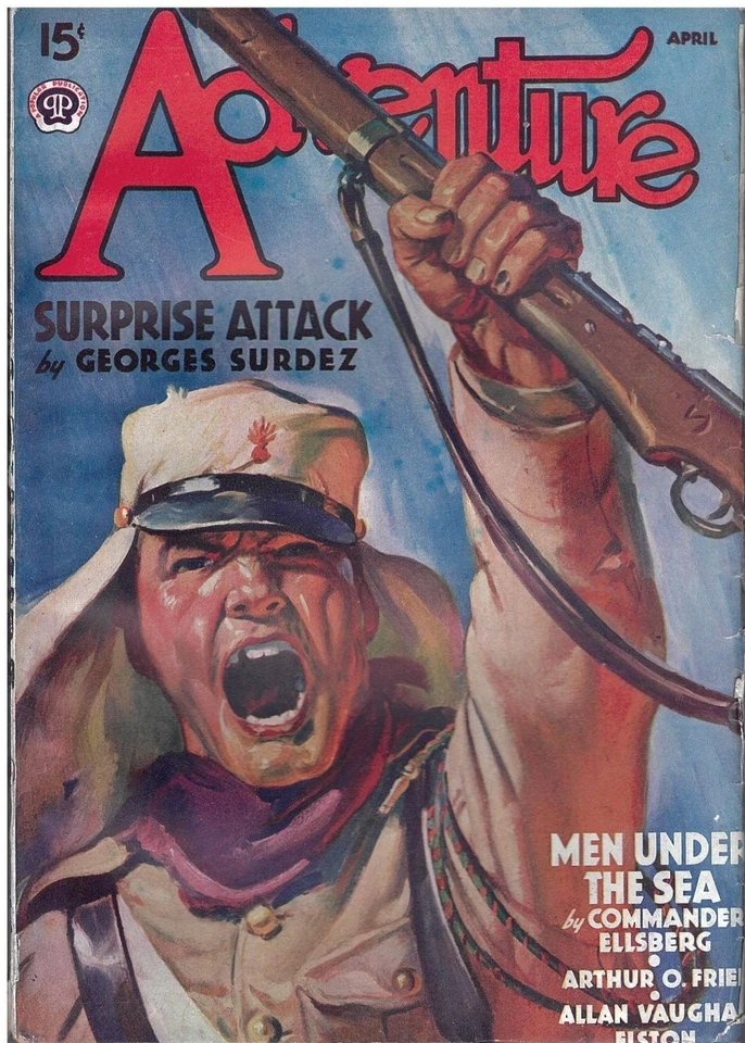 Adventure US Pulp Magazine April 1939 Georges Surdez Foreign Legion AV Elston - Image 1 of 1