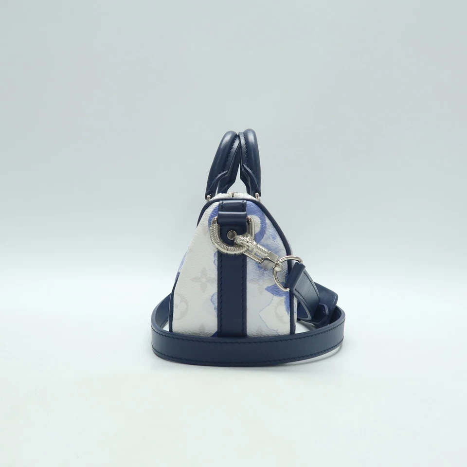 路易威登 Keepall XS 蓝色和白色水彩帆布挎包 T_ZY0000391493 — 第 4/4 张图片