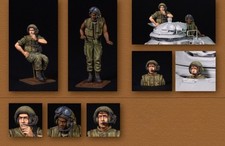 1/35 Resin Figure Model Kit USMC Tank Crew Set 3 Figures Unassembled Unpainted