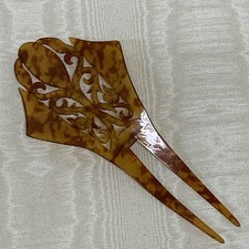 Antique Art Deco Victorian Faux Tortoiseshell Celluloid Decorative Hair Comb