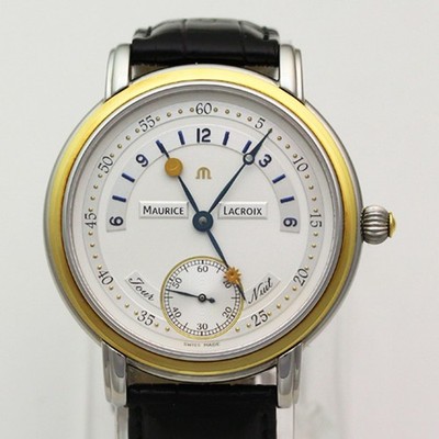 Maurice Lacroix Masterpiece Jour et Nuit MP7058 18K & Steel Day/Night Wristwatch